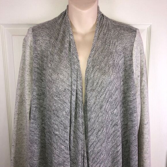 Lucky Lotus fringe open front cardigan large - Picture 3 of 10